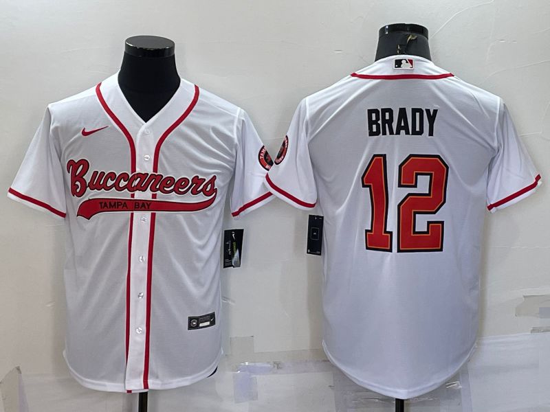 Men Tampa Bay Buccaneers #12 Brady White 2022 Nike Co branded NFL Jersey2